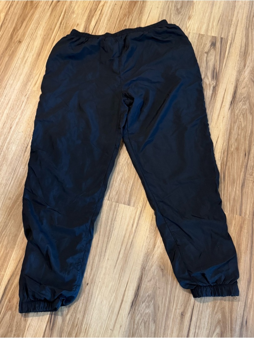 Vintage 90s Reebok Mens Nylon Track Pants Extra Large Black Cotton Lining XL